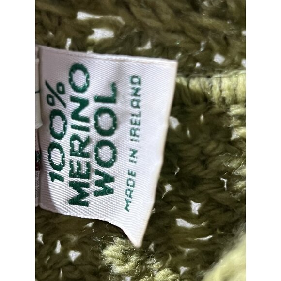 Aran Crafts Green Cable Knit Cardigan - Picture 5 of 7